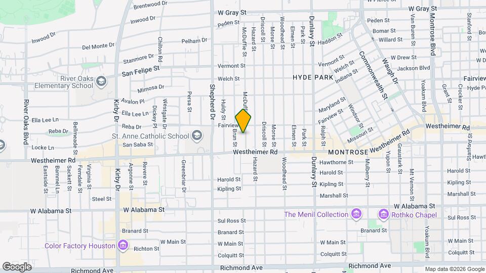 2420 McDuffie St Mapa y Detalles de la Ubicación