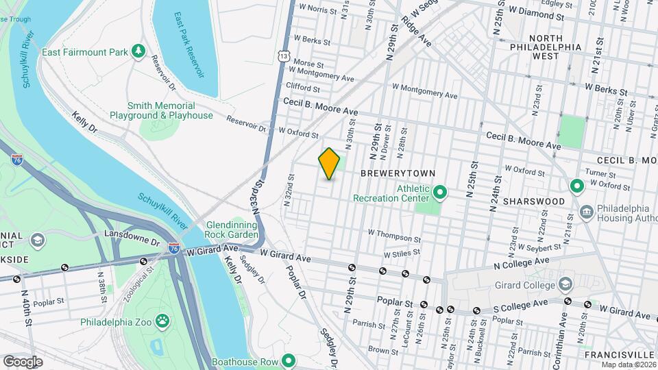 1424 N Corlies St Mapa y Detalles de la Ubicación