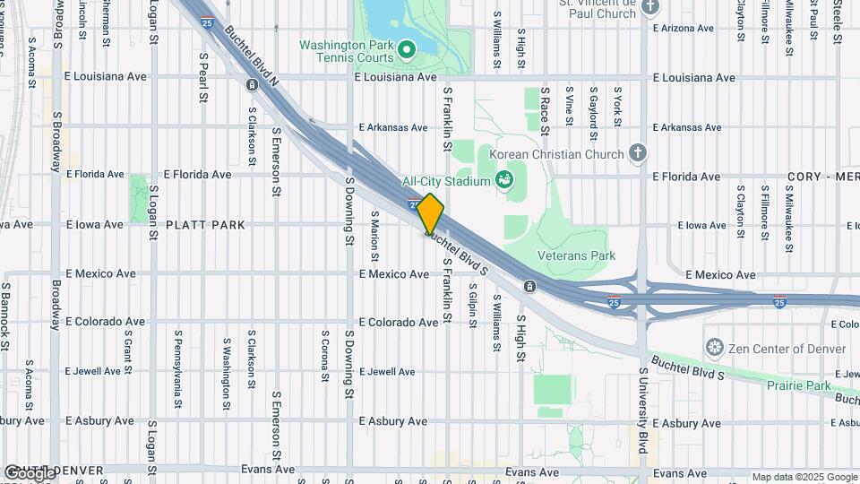 1634 S Humboldt St Map and Location Details