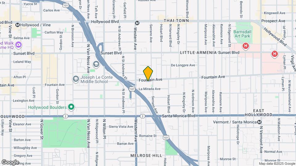 5414 Fountain Ave Map and Location Details