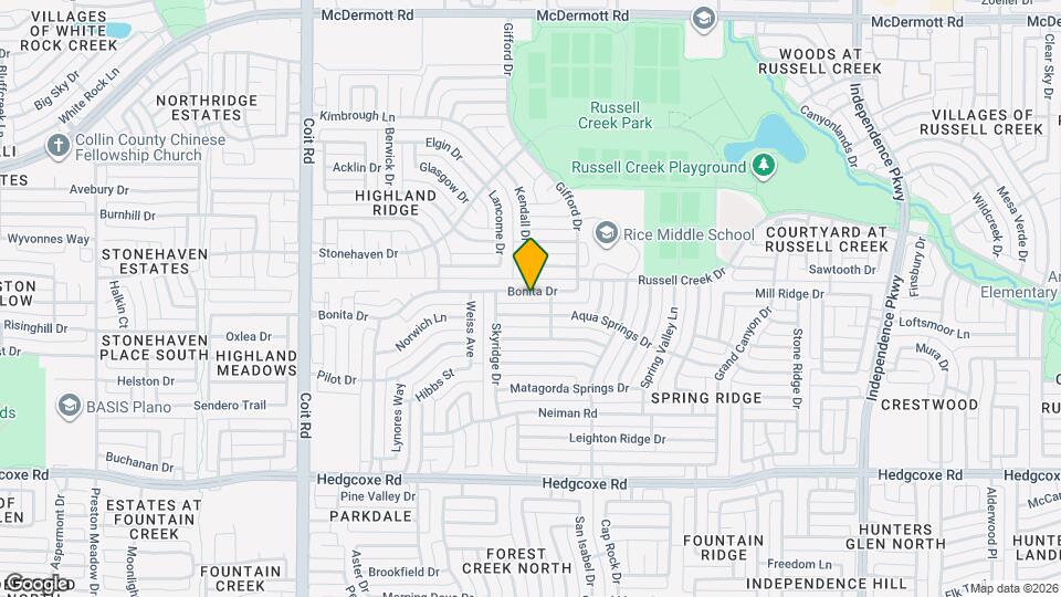 3612 Bonita Dr Map and Location Details