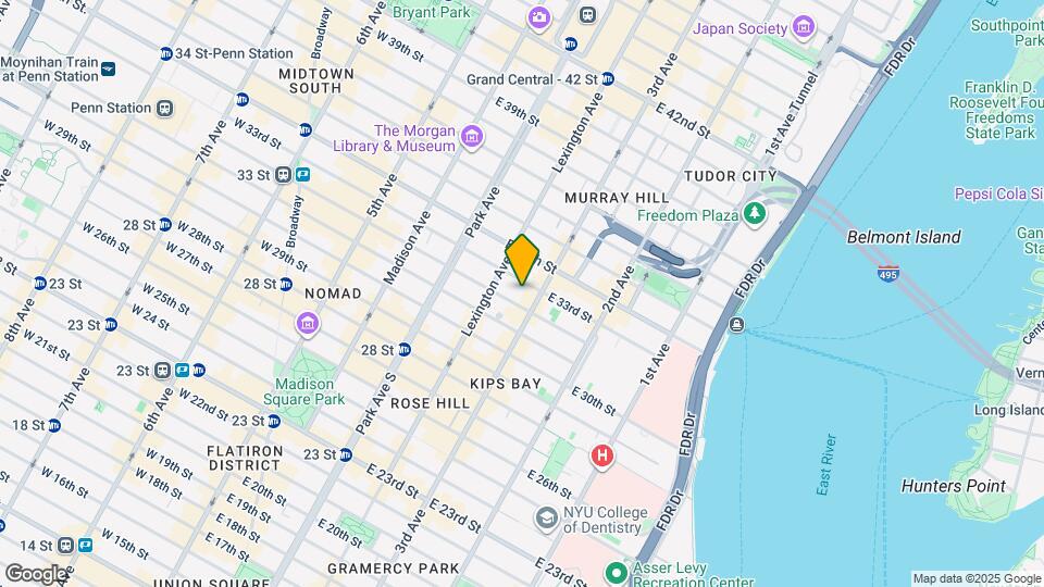 157 E 32nd St Map and Location Details