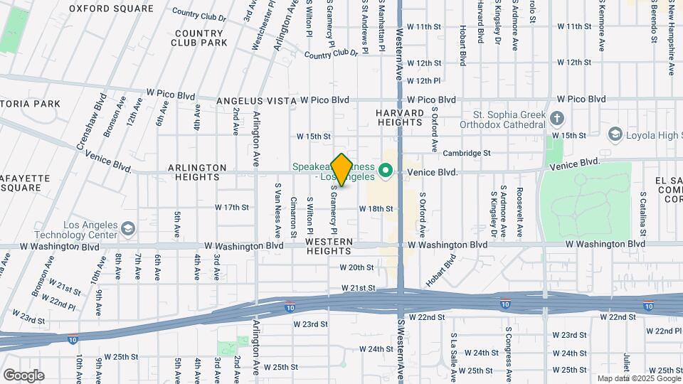 1630 S Gramercy Pl Map and Location Details