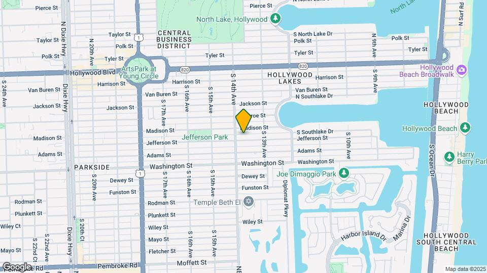 1345 Jefferson St Map and Location Details
