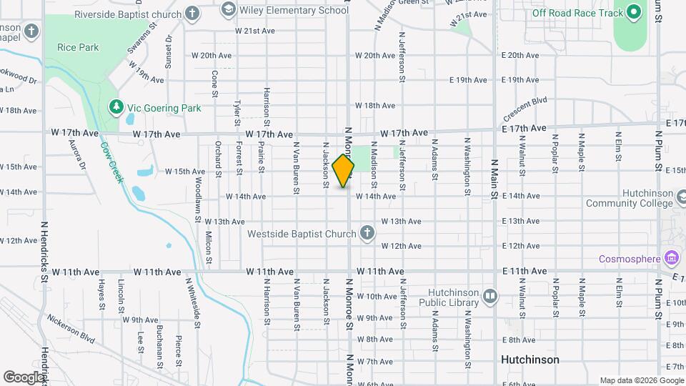 502 W 14th Ave Map and Location Details
