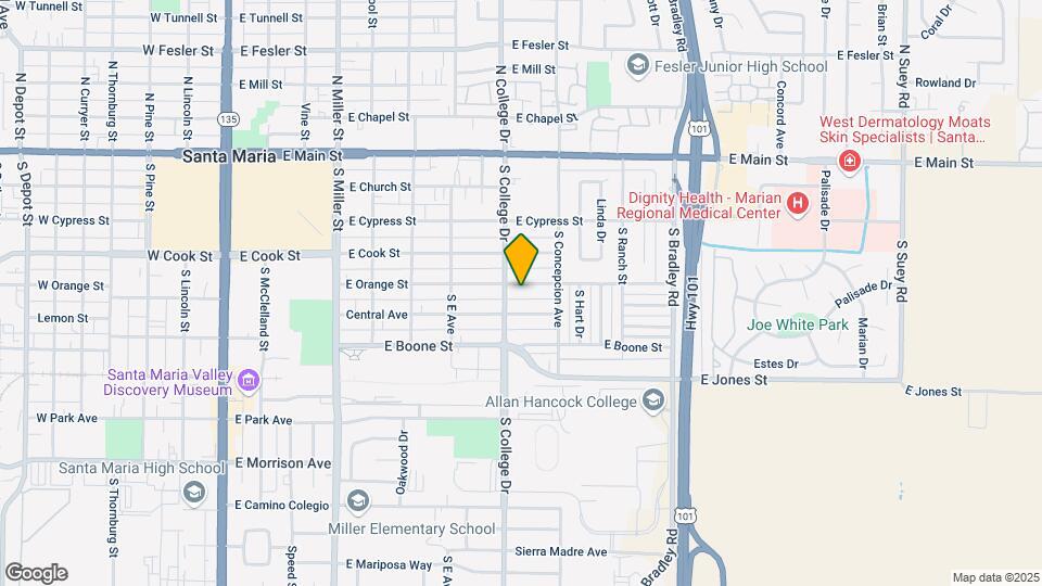 808 E Orange St Map and Location Details