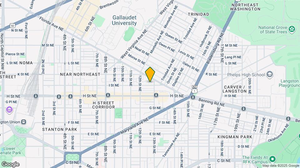 1232 I St NE, Unit #1A Mapa y Detalles de la Ubicación