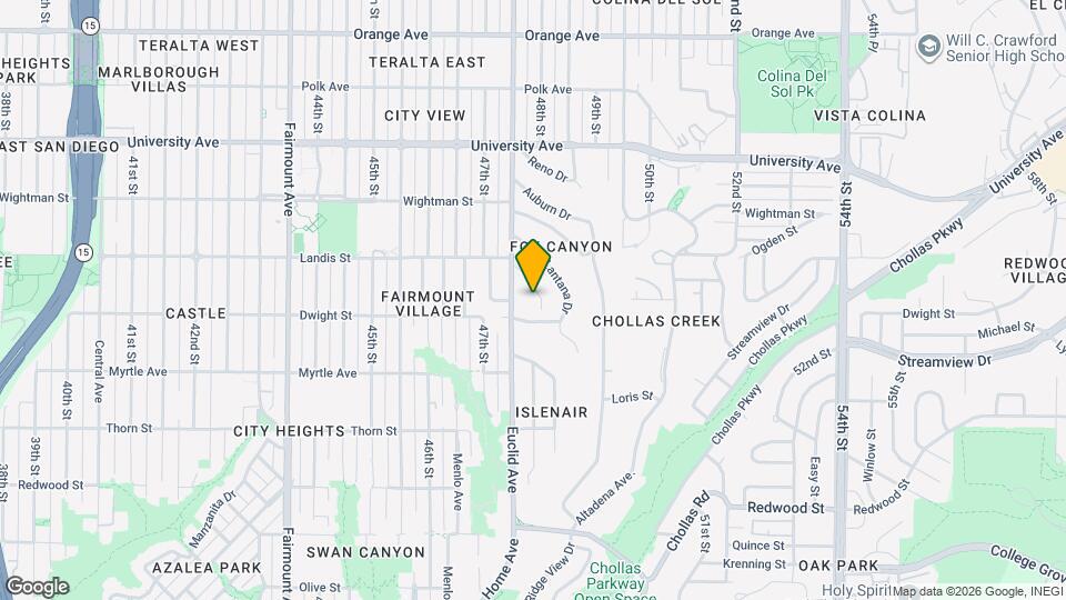 4831 Castle Ave Map and Location Details