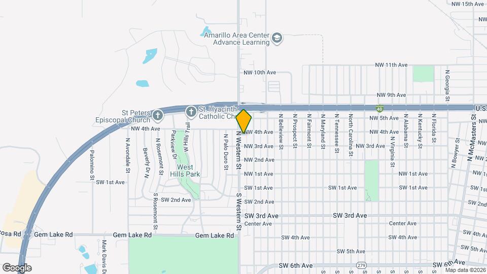 306 N Western St Map and Location Details