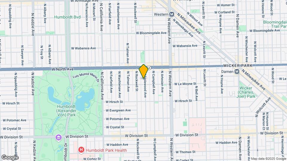 1512 N Maplewood Ave Map and Location Details