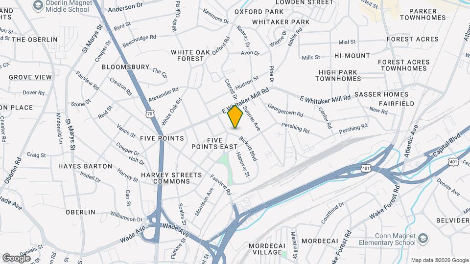 1716 Bickett Blvd Map and Location Details