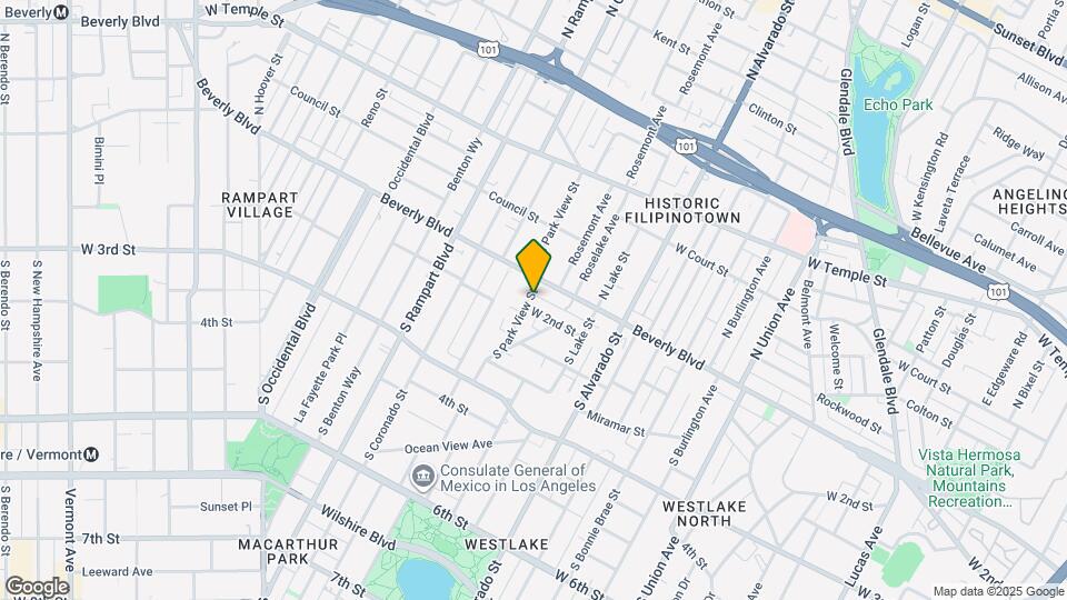 124 S Park View St Map and Location Details