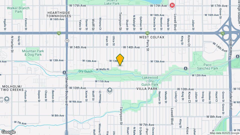 1239 Tennyson St Map and Location Details