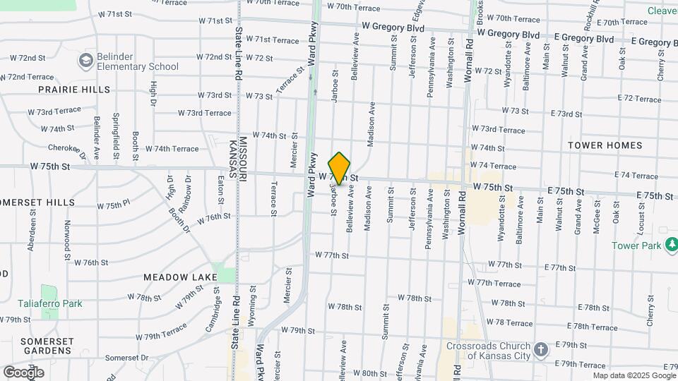 7523 Jarboe St Map and Location Details