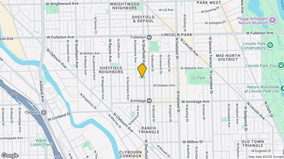 2120 N Sheffield Ave, Unit 3F Mapa y Detalles de la Ubicación