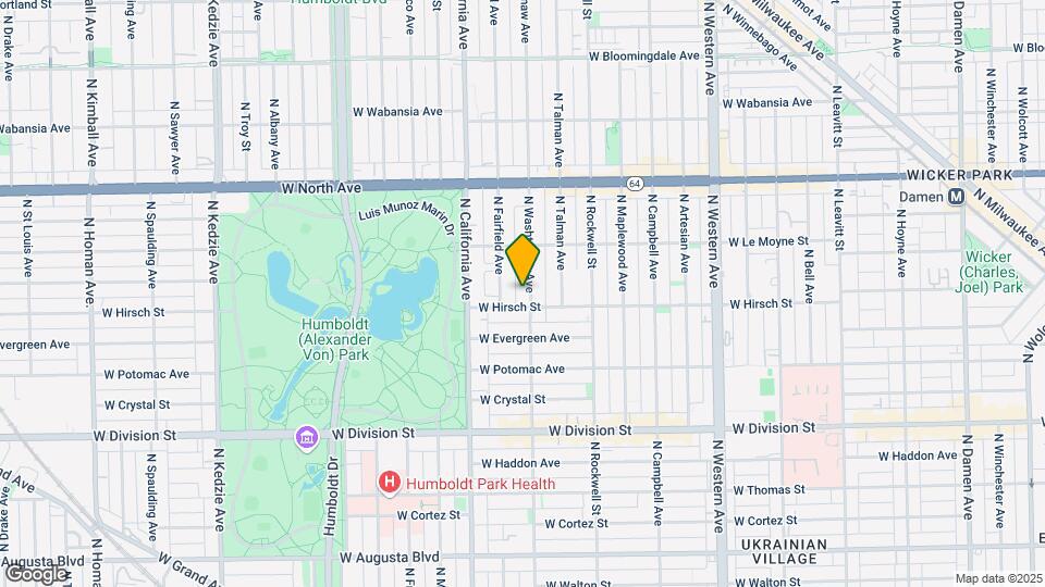 1406 N Washtenaw Ave Map and Location Details