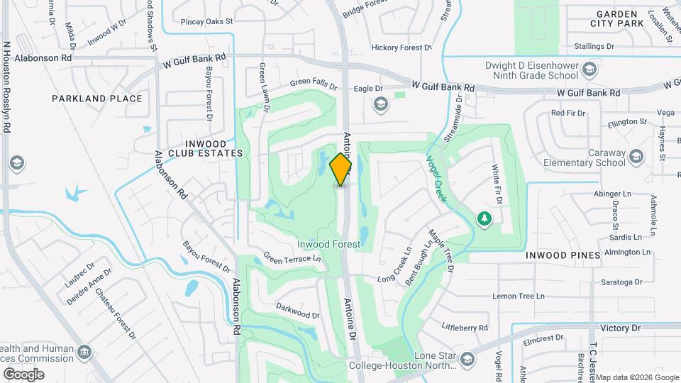 7739 Antoine Dr Map and Location Details