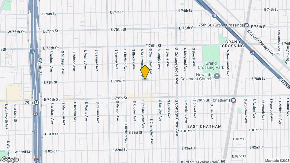 7801 S Saint Lawrence Ave Map and Location Details