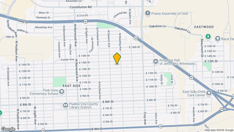 1833 E 13th St Map and Location Details