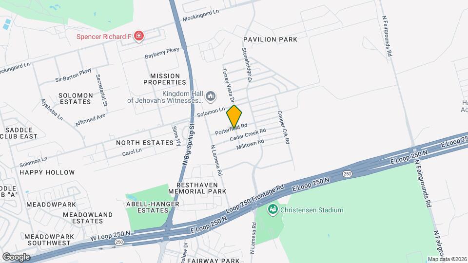 1122 Porterfield Rd Mapa y Detalles de la Ubicación