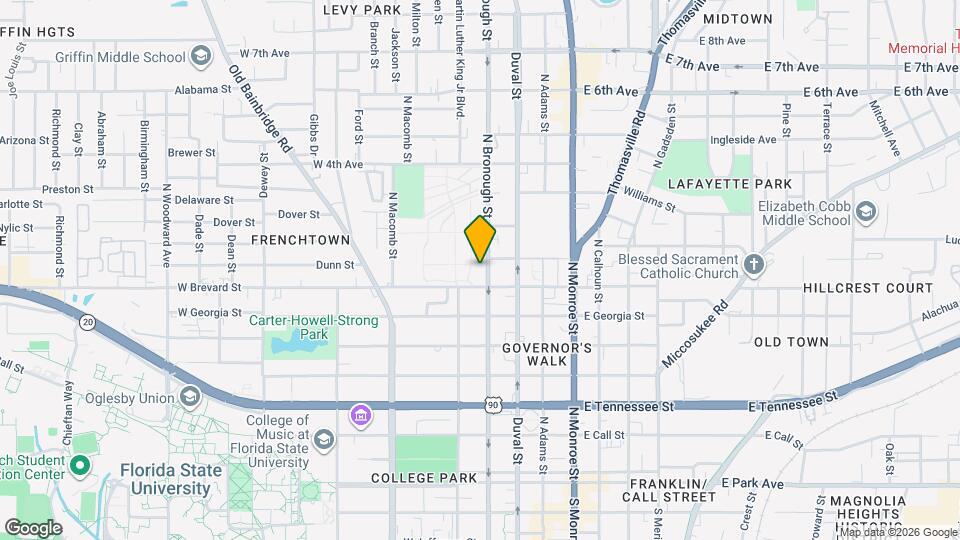 718 N Bronough St Map and Location Details