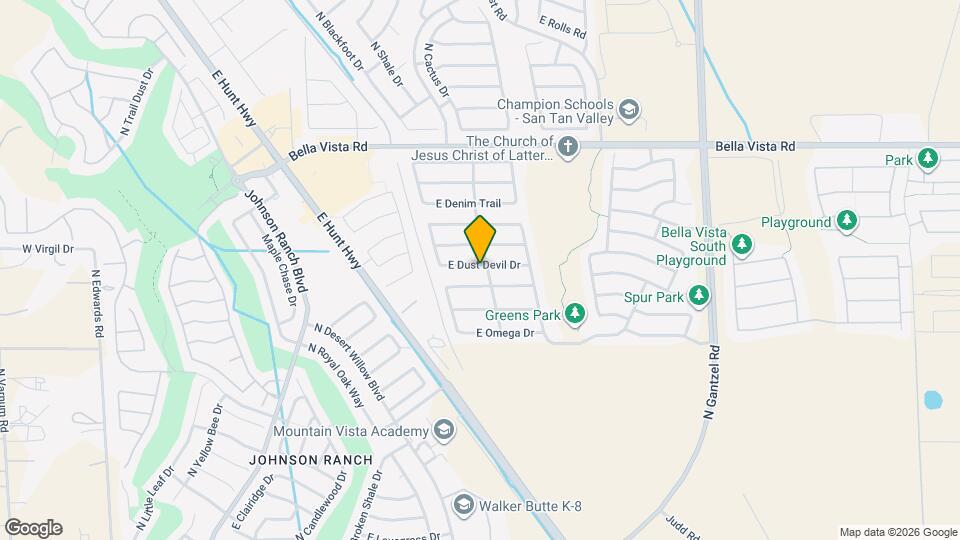 1117 E Dust Devil Dr Mapa y Detalles de la Ubicación