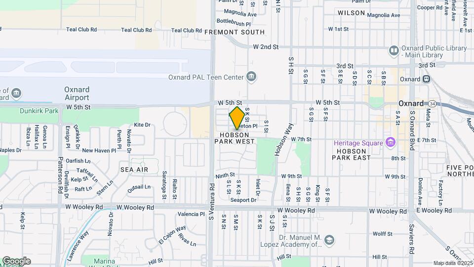 1231 W 7th St Map and Location Details