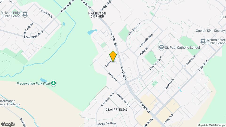 42 Lowes Rd W Map and Location Details