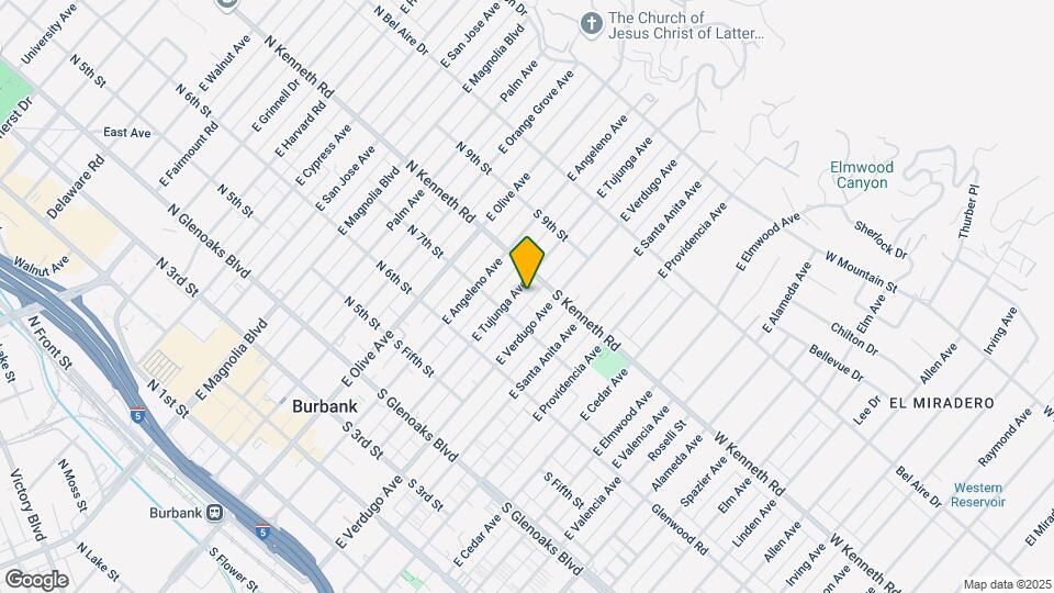 722 E Tujunga Ave Map and Location Details
