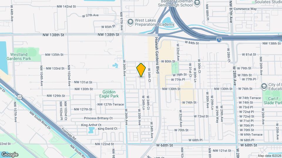 7738 W 34th Ln Map and Location Details