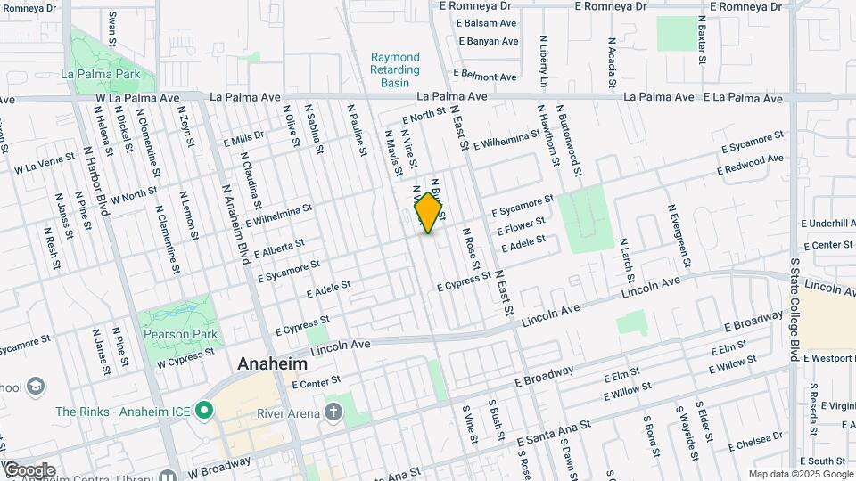 420 N Vine St Map and Location Details