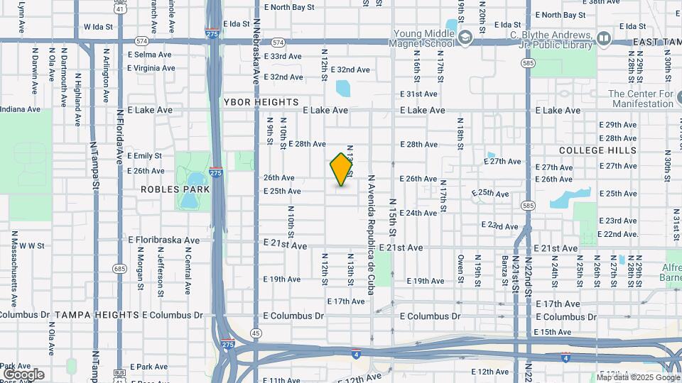1212 E 25th Ave Map and Location Details