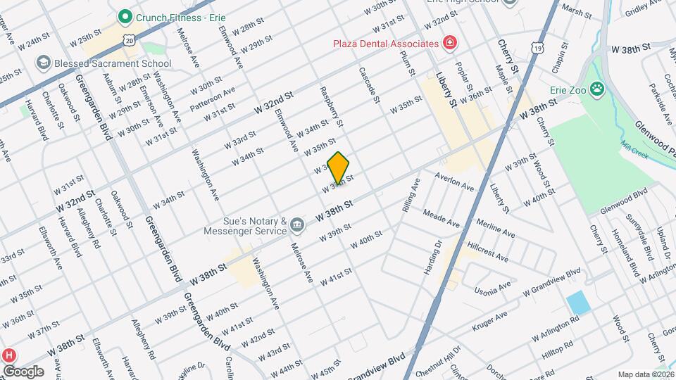 1147 W 37th St Map and Location Details