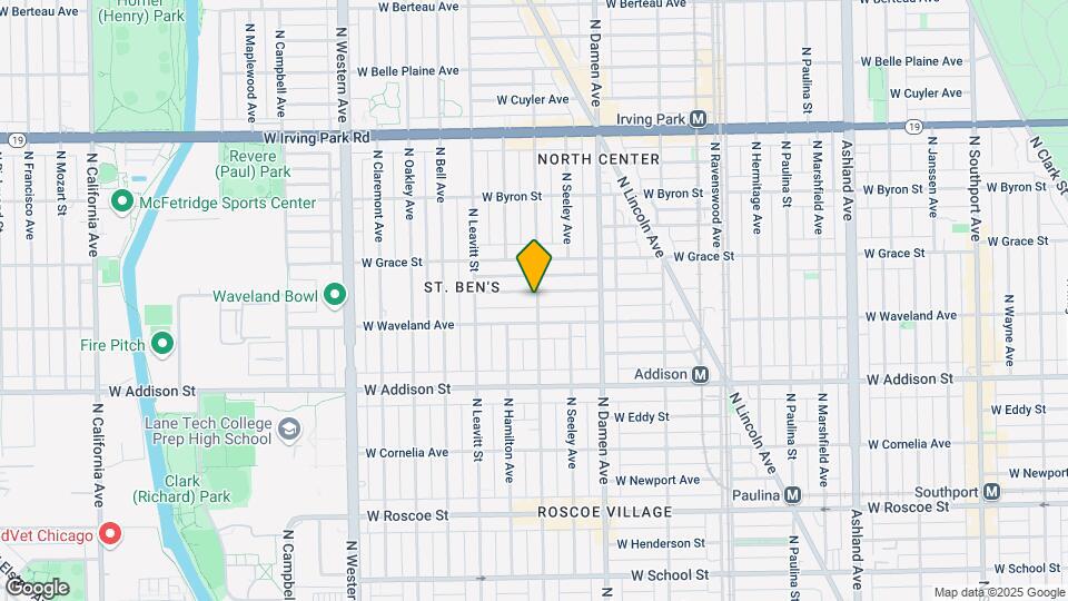 3716 N Hoyne Ave, Unit M05B Map and Location Details