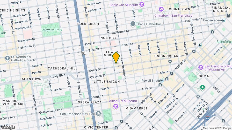 776 Geary Street Map and Location Details