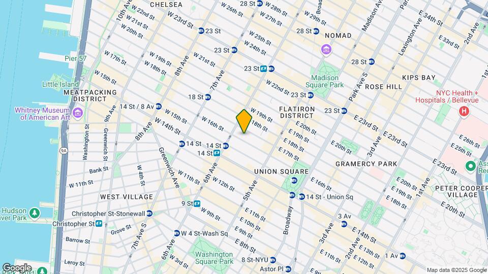 41 W 16th St Mapa y Detalles de la Ubicación