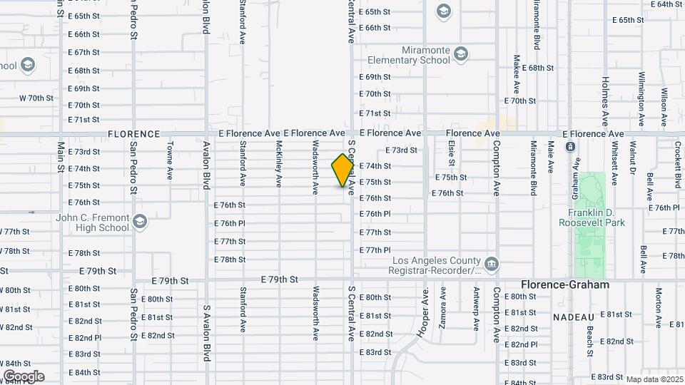 1020 E 75th St Map and Location Details