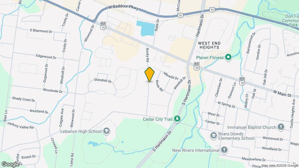 125 Rocky Rd, Unit B Map and Location Details