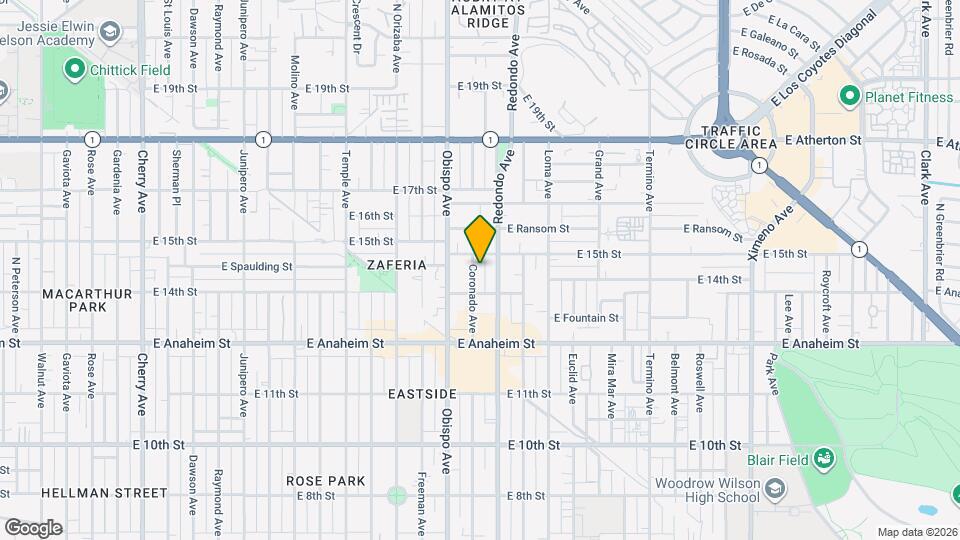 1448 Coronado Ave Map and Location Details