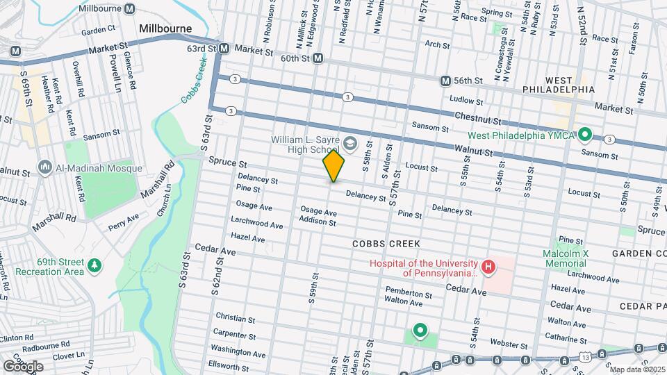 5859 Delancey St Map and Location Details