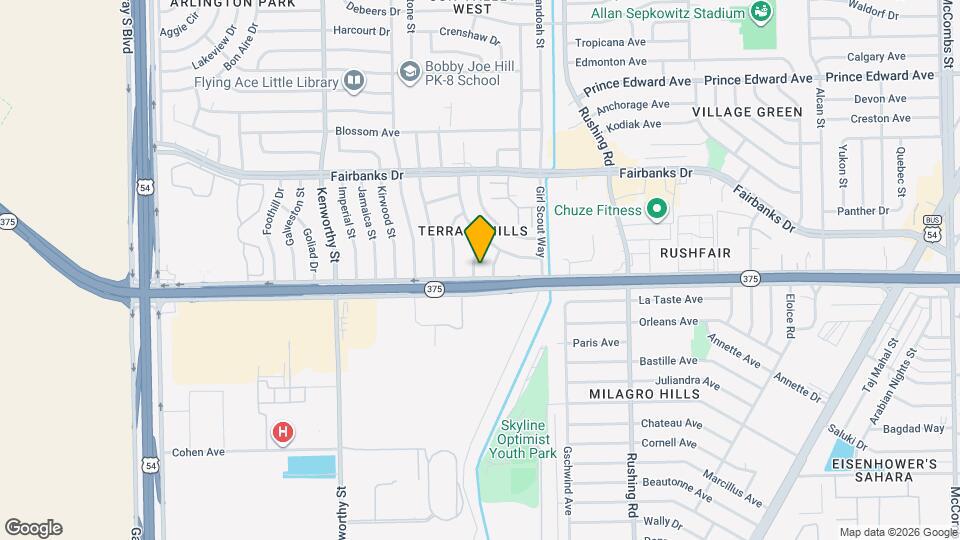 10004 Odessa Ln Map and Location Details