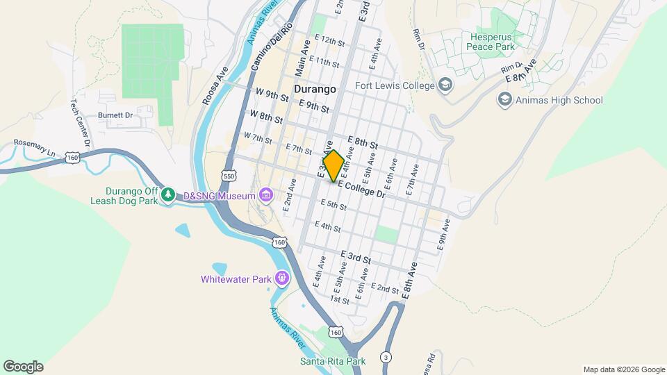 563 E 4th Ave # B, Unit A Map and Location Details