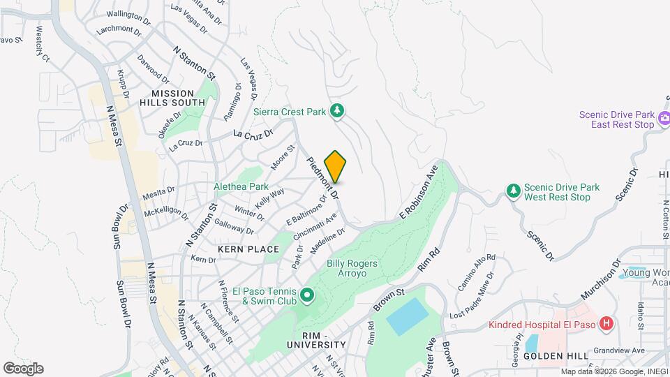 2924 Piedmont Dr, Unit Top Mapa y Detalles de la Ubicación