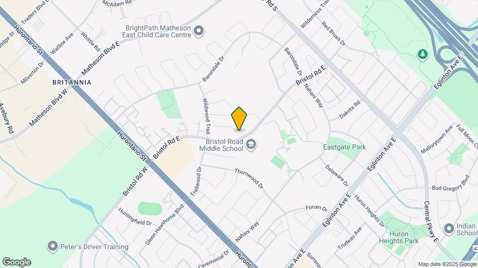 201 Bristol Rd E Map and Location Details