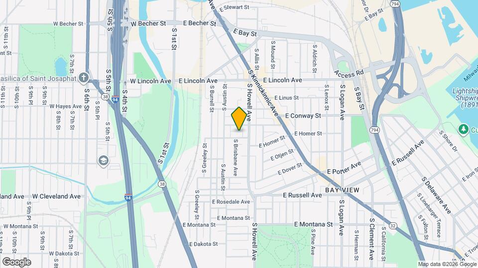 340 E Clarence St Map and Location Details