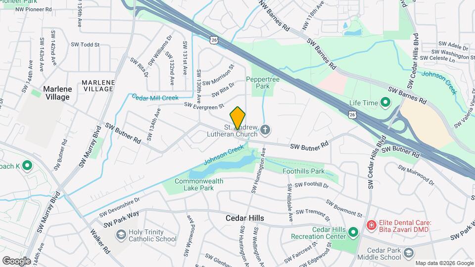 12635 SW Butner Rd Map and Location Details