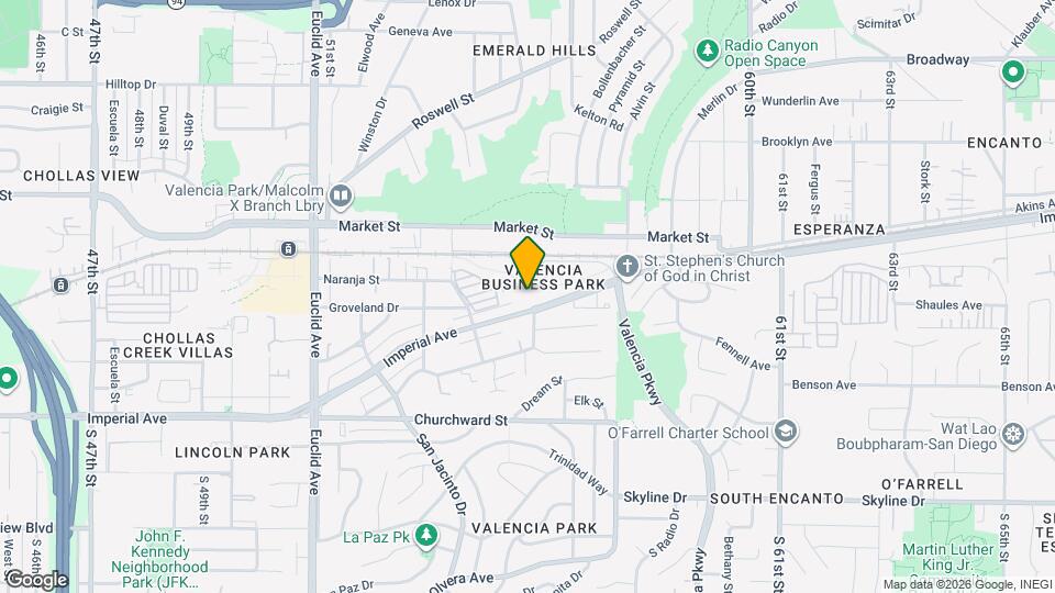 5492 Imperial Ave Map and Location Details