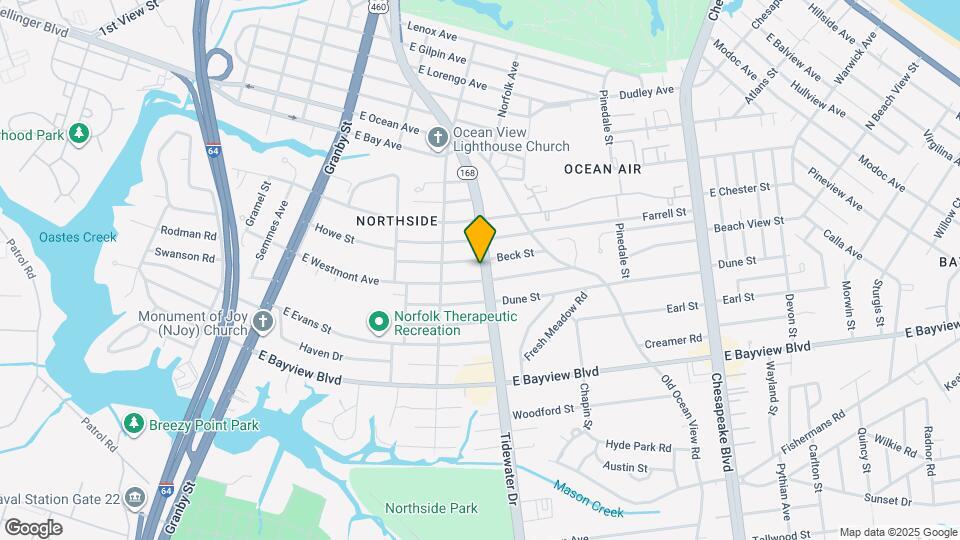 8803 Tidewater Dr Map and Location Details