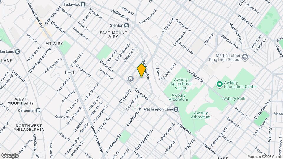 390 E Upsal St Map and Location Details