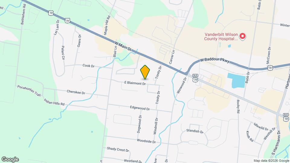 1607 E Blairmont Dr Map and Location Details